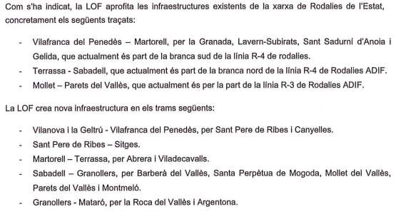 Els trams creats i els nous traçats de la línia orbital Els trams creats i els nous traçats de la línia orbital