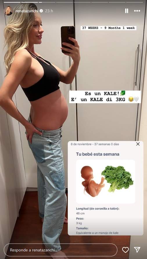 Renata té una nena amb la mida d'un kale Ig Renata té una nena amb la mida d'un kale Ig