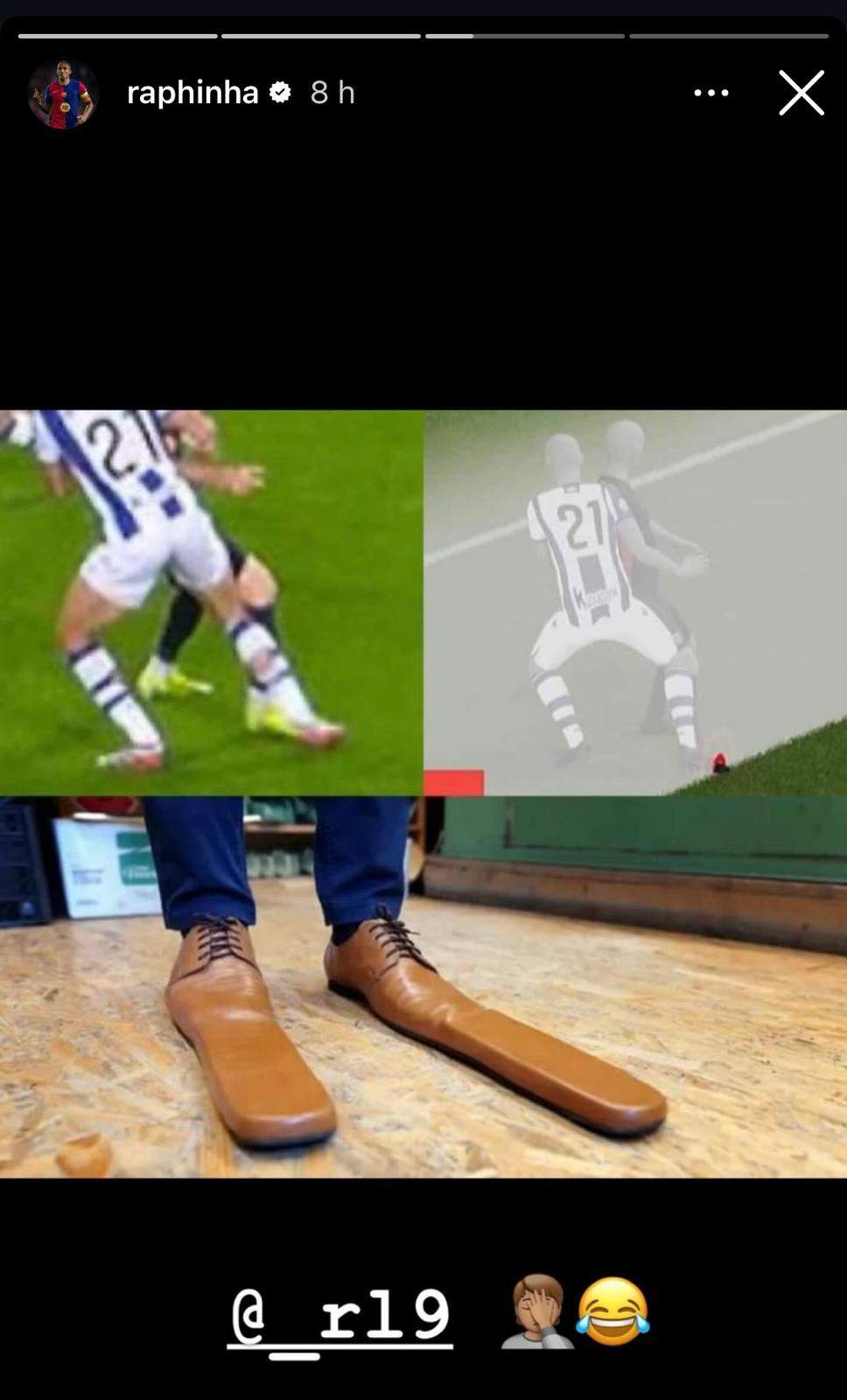 Instagram Raphinha Barça Robert Lewandowski pies / Foto: @raphinha Instagram Raphinha Barça Robert Lewandowski pies / Foto: @raphinha