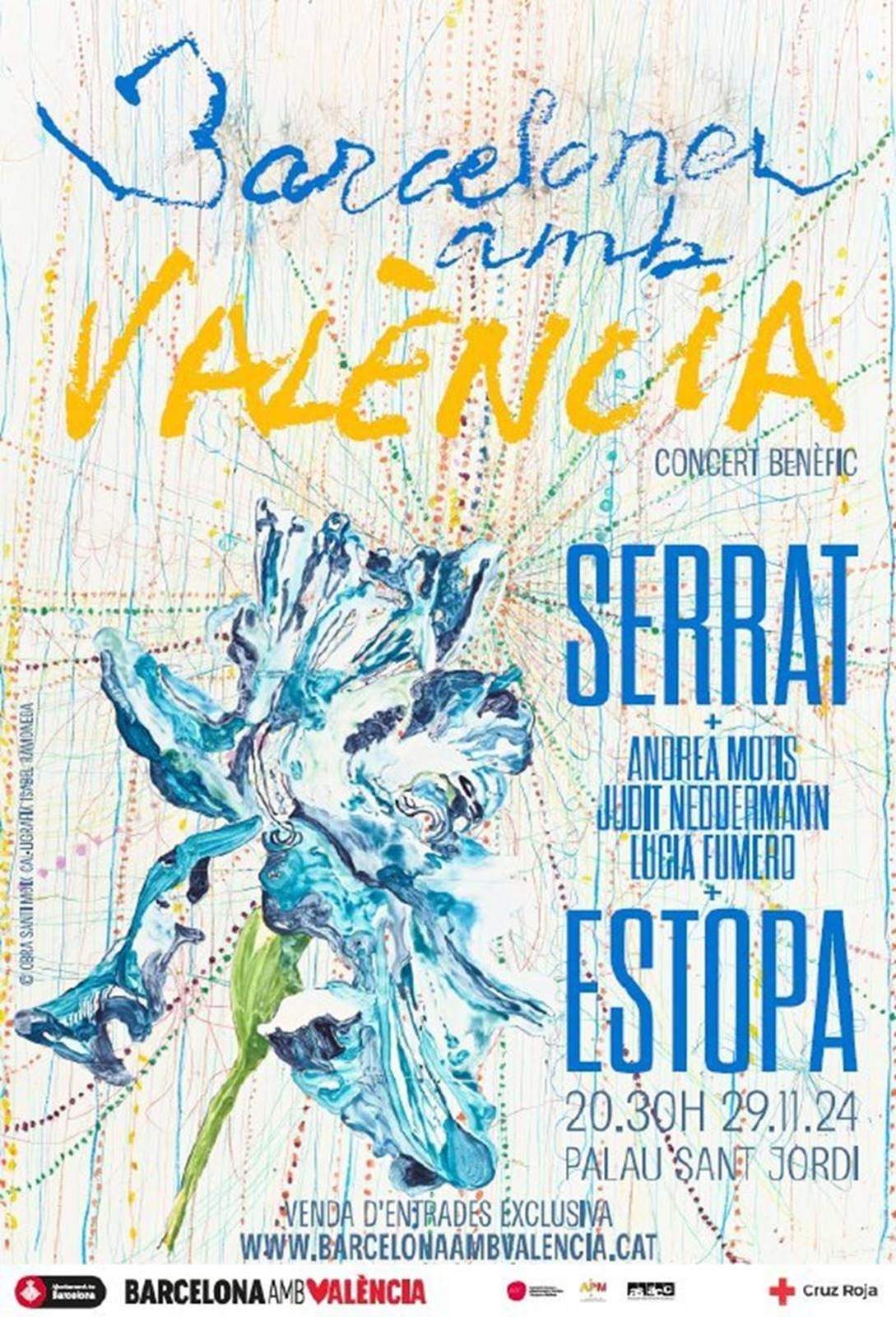 Cartell concert Barcelona amb València DANA Cartell concert Barcelona amb València DANA