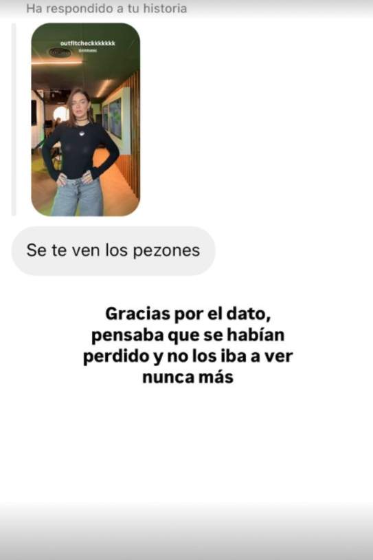 La respuesta a la historia de Laura Escanes / Instagram La respuesta a la historia de Laura Escanes / Instagram