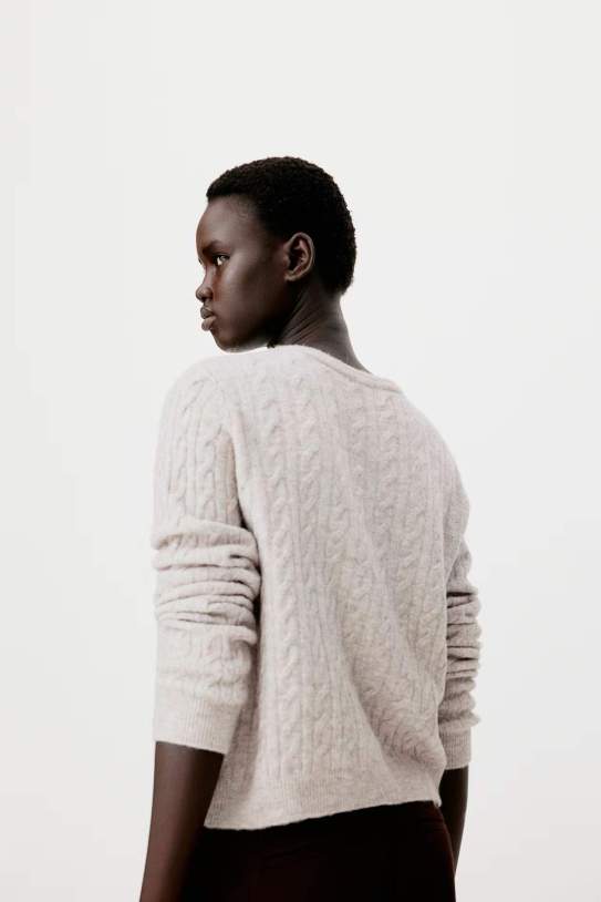 Càrdigan en punt trenat