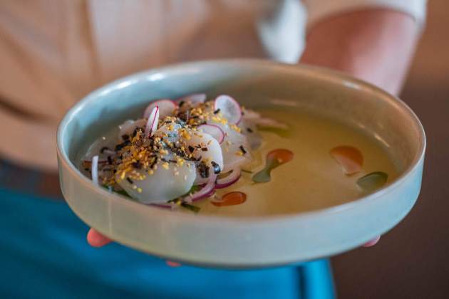 El ceviche verde de vieiras del Jaiba MX / Foto: Marta Garreta El ceviche verde de vieiras del Jaiba MX / Foto: Marta Garreta