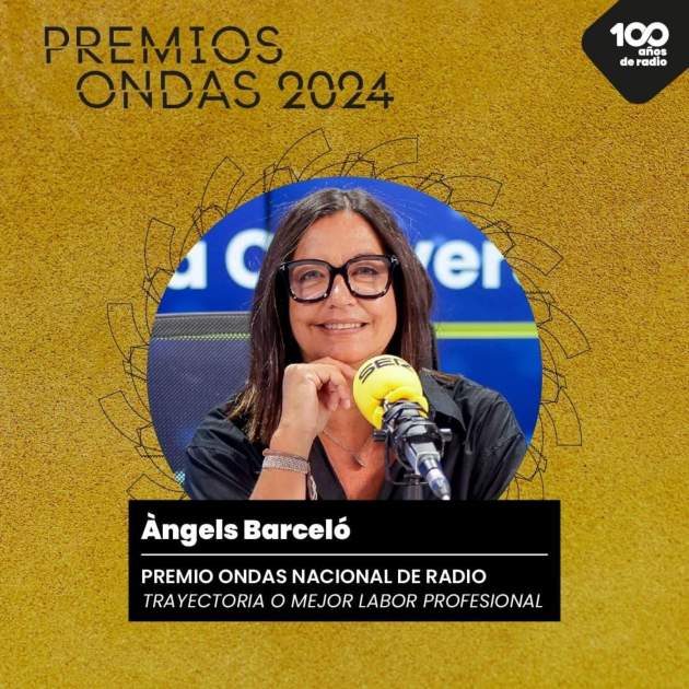 Cartel de ganadora del Premio Ondas / Instagram Cartel de ganadora del Premio Ondas / Instagram