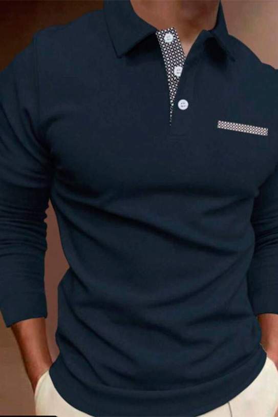 Manfinity Polo De Hombre Slim Fit Con Patchwork1 Manfinity Polo De Hombre Slim Fit Con Patchwork1