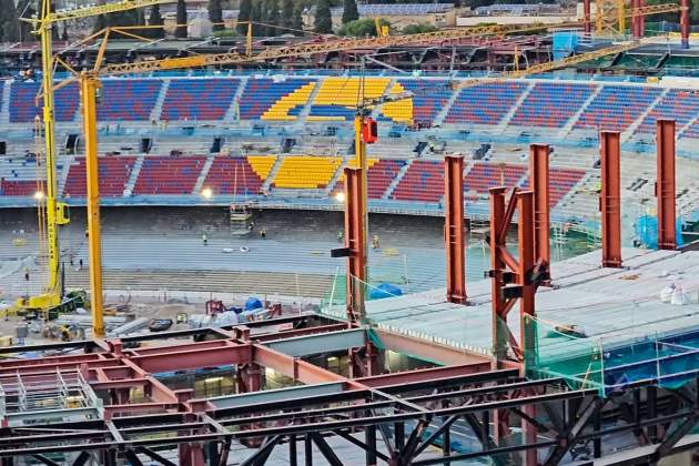 El Spotify Camp Nou con sus primeras graderías / Foto: @Obras Camp Nou