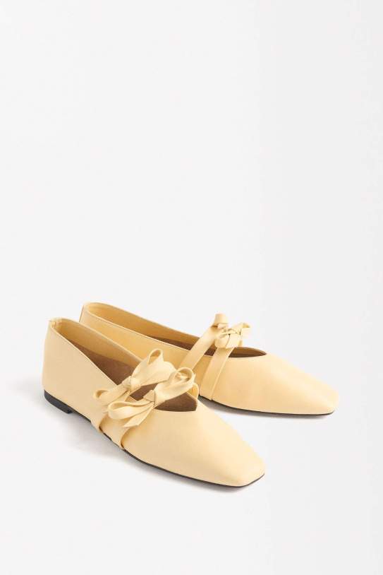 Baikarinas de pell amb 2 llaços Baikarinas de pell amb 2 llaços