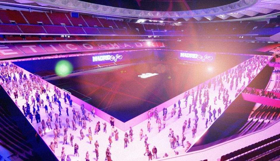 Riyadh Air Metropolitano se convierte en una de las mayores pistas de patinaje sobre hielo de Europa
