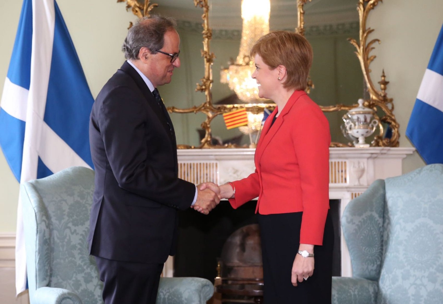 Eco en la prensa británica sobre la reunión Torra-Sturgeon