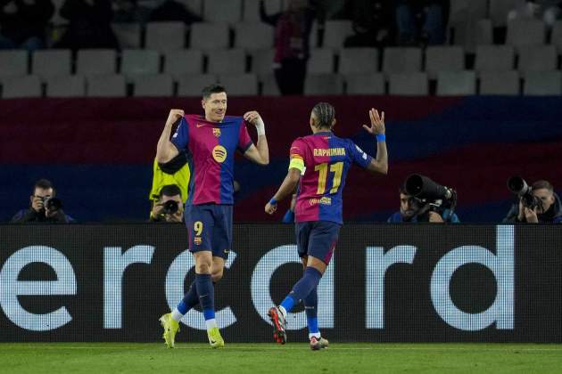 Barça Brest Lewandowski Raphinha EFE Barça Brest Lewandowski Raphinha EFE