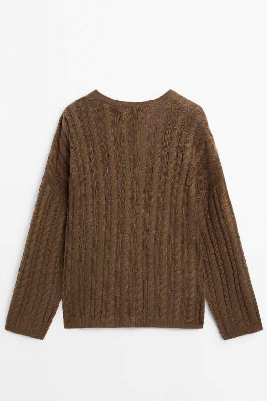 Jersey punto pico trenzado