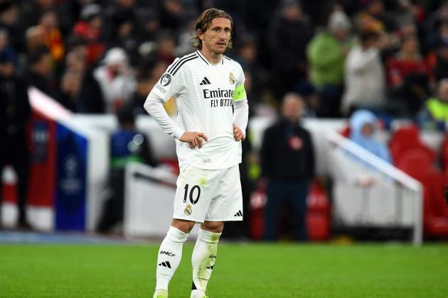 Luka Modric, decebut durant el Liverpool - Reial Madrid / Foto: EFE Luka Modric, decebut durant el Liverpool - Reial Madrid / Foto: EFE