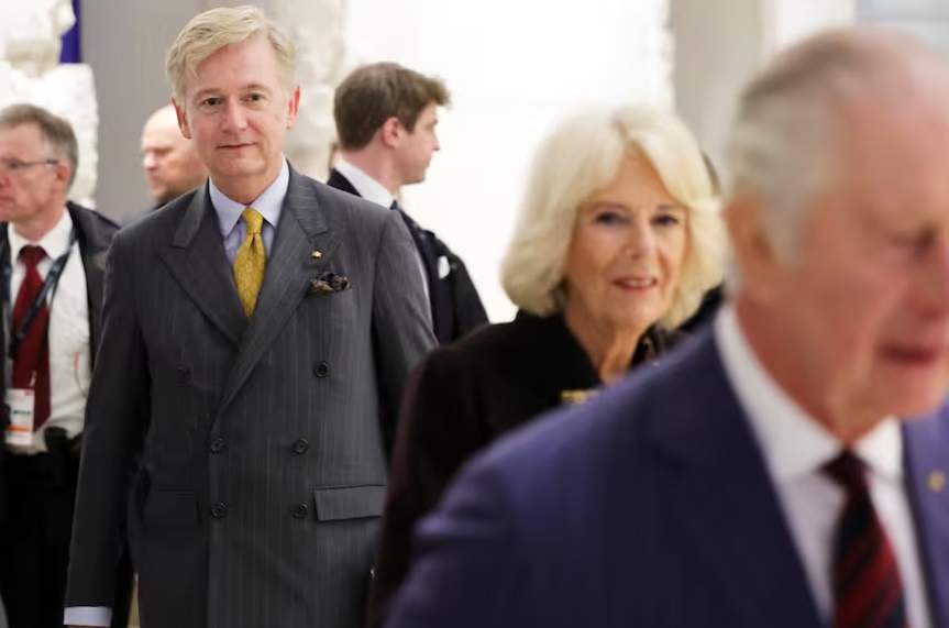 Sir Clive Alderton en la sombra de Carles y Camil·la, GTRES Sir Clive Alderton en la sombra de Carles y Camil·la, GTRES
