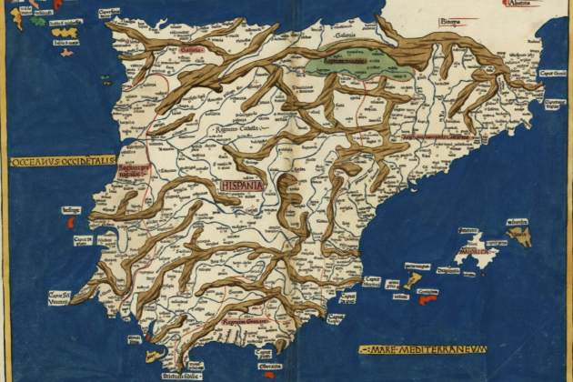 Mapa de la península ibérica (1482). Fuente Cartoteca de Catalunya Mapa de la península ibérica (1482). Fuente Cartoteca de Catalunya