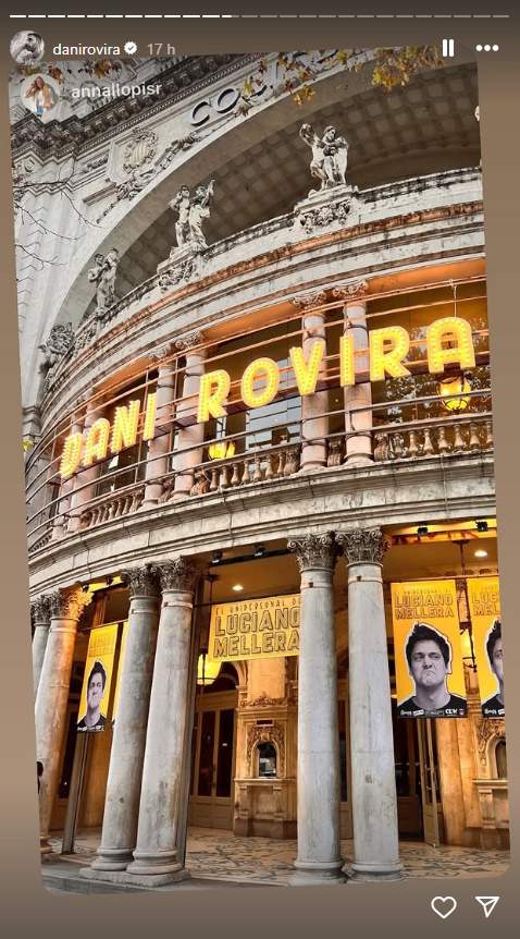 Dani Rovira en el Coliseum, Instagram Dani Rovira en el Coliseum, Instagram