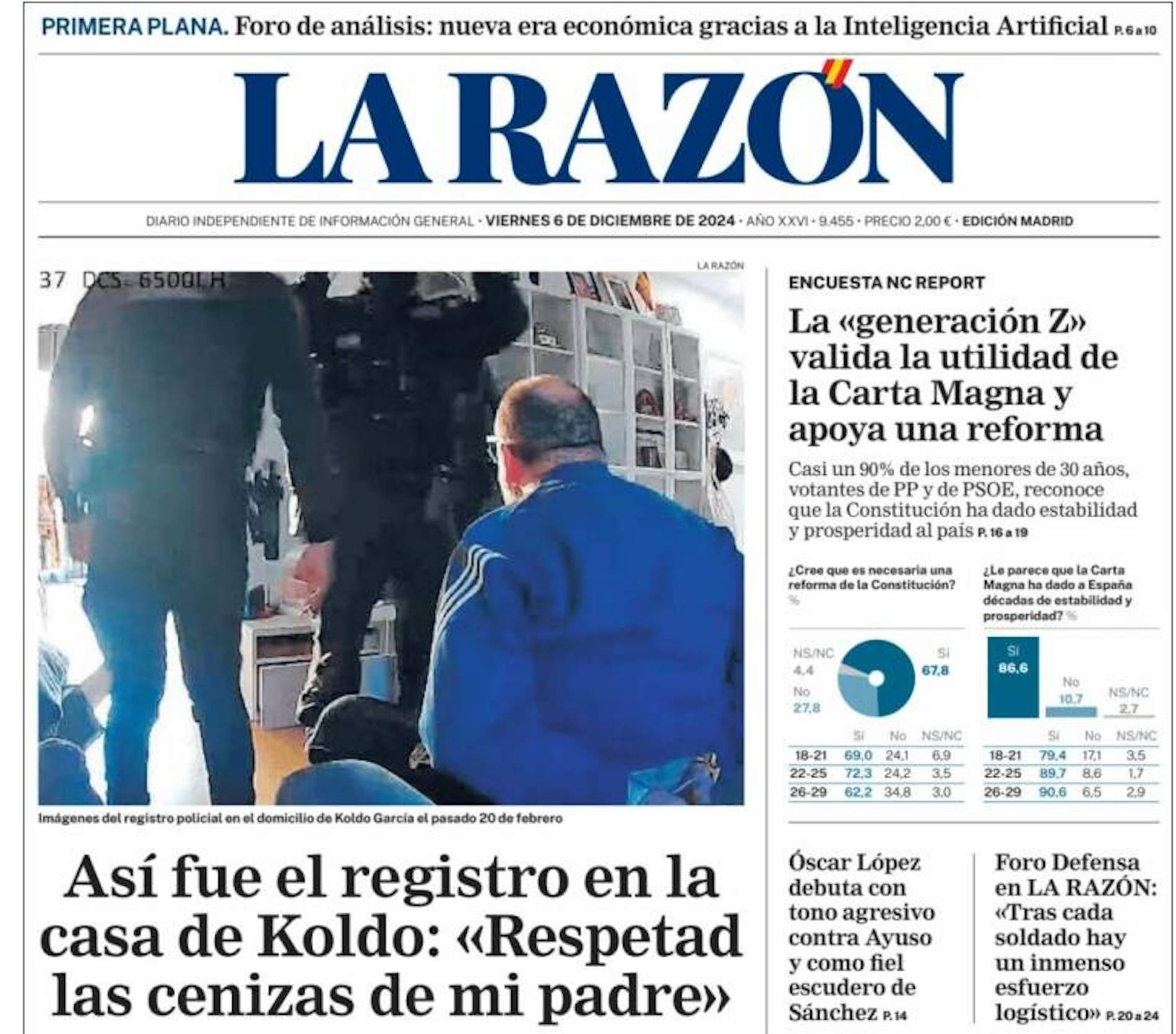 Las portadas | Las imágenes exclusivas de la detención "desproporcionada" de Koldo García