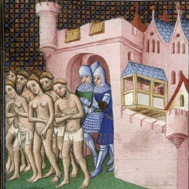 Miniatura medieval que representa las masacres sobre la población occitana de las tropas franco pontificies. Fuente British Library (1) Miniatura medieval que representa las masacres sobre la población occitana de las tropas franco pontificies. Fuente British Library (1)