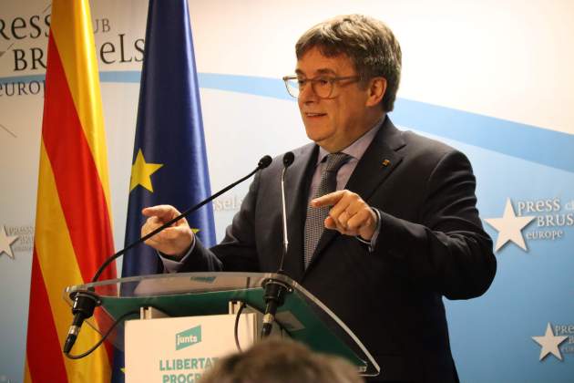 Carles Puigdemont en roda de premsa des de Brussel·les Carles Puigdemont en roda de premsa des de Brussel·les