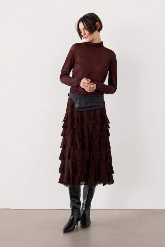Falda midi volantes1