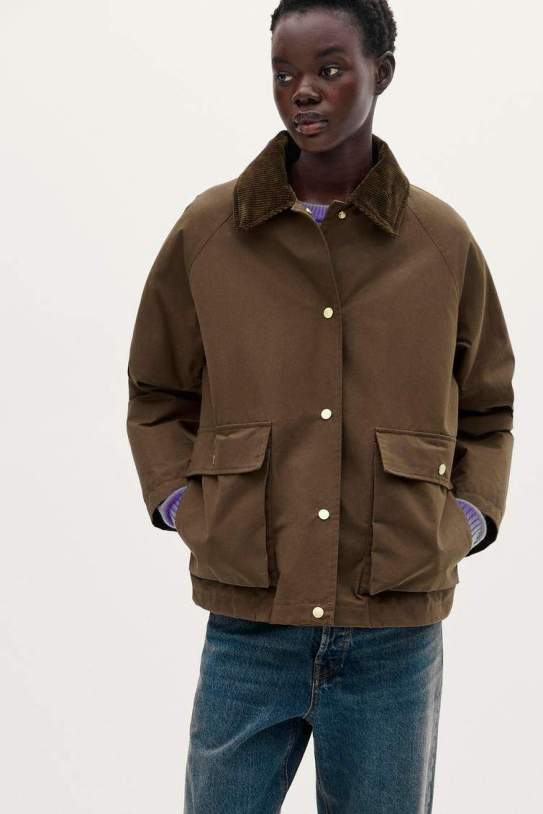 Parka 100% algodón encerada botones snap1 Parka 100% algodón encerada botones snap1
