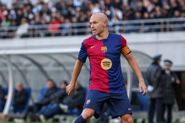 Andrés Iniesta, durante un partido con el Barça Legends / Foto: FC Barcelona