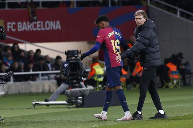 Lamine Yamal, sustituido durante el Barça - Leganés / Foto: EFE Lamine Yamal, sustituido durante el Barça - Leganés / Foto: EFE