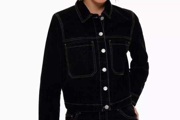 Caçadora denim aterciopelado1 Caçadora denim aterciopelado1