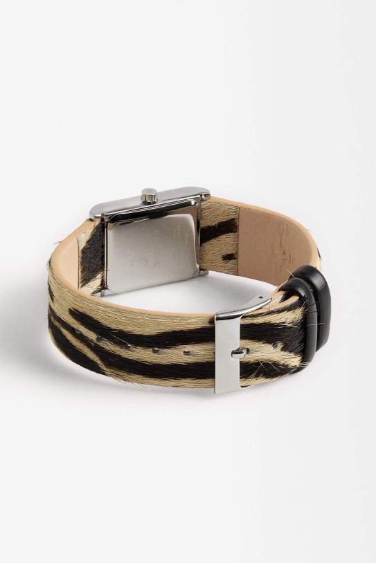 Reloj de piel imitación de cebra Reloj de piel imitación de cebra