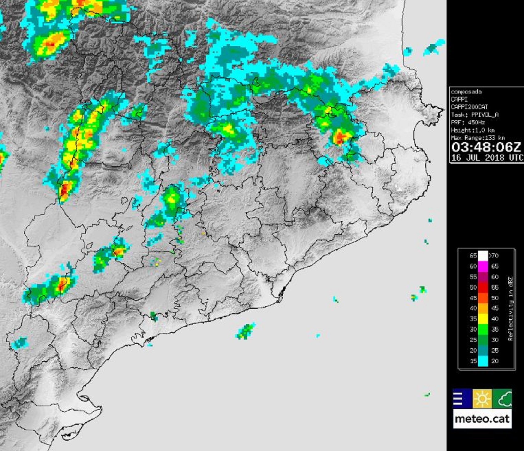 Activado el aviso por intensidad de lluvia