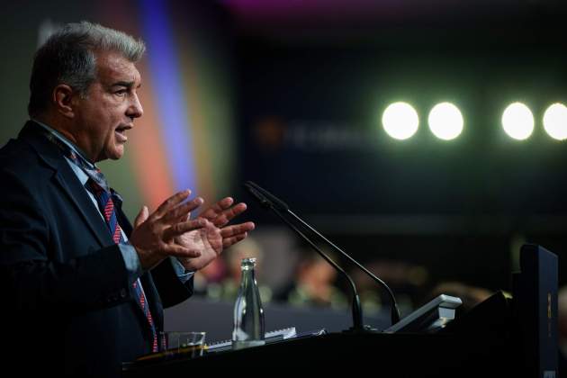 Joan Laporta durante la Asamblea General Extraordinària / Foto: FC Barcelona Joan Laporta durante la Asamblea General Extraordinària / Foto: FC Barcelona