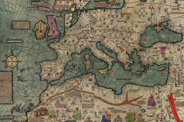 Atlas Catalán de Abrahán Crezcas (1375). Fuente Bibliothèque Nationale de France Atlas Catalán de Abrahán Crezcas (1375). Fuente Bibliothèque Nationale de France