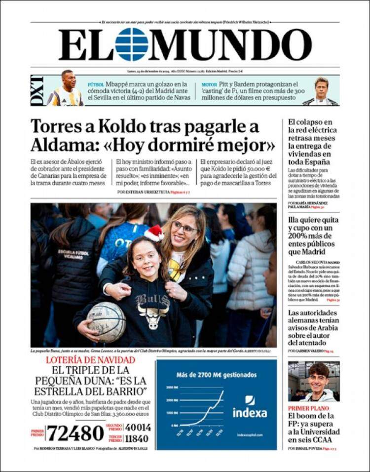 Portada 'El Mundo' Portada 'El Mundo'