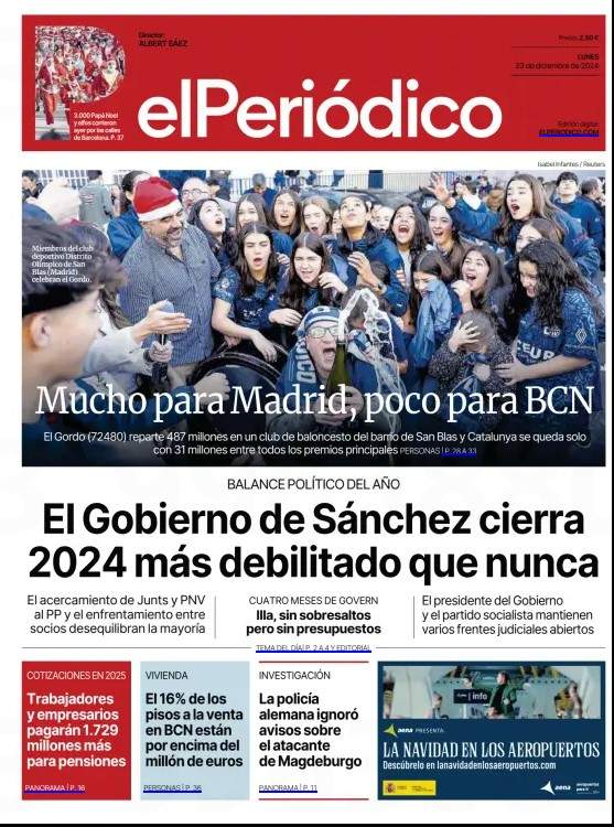 Portada 'El Periodico' Portada 'El Periodico'