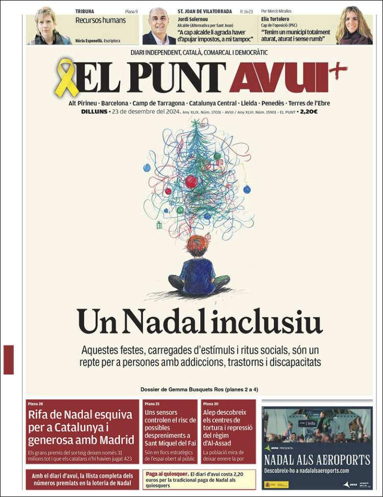 Portada 'El Punt Avui' Portada 'El Punt Avui'