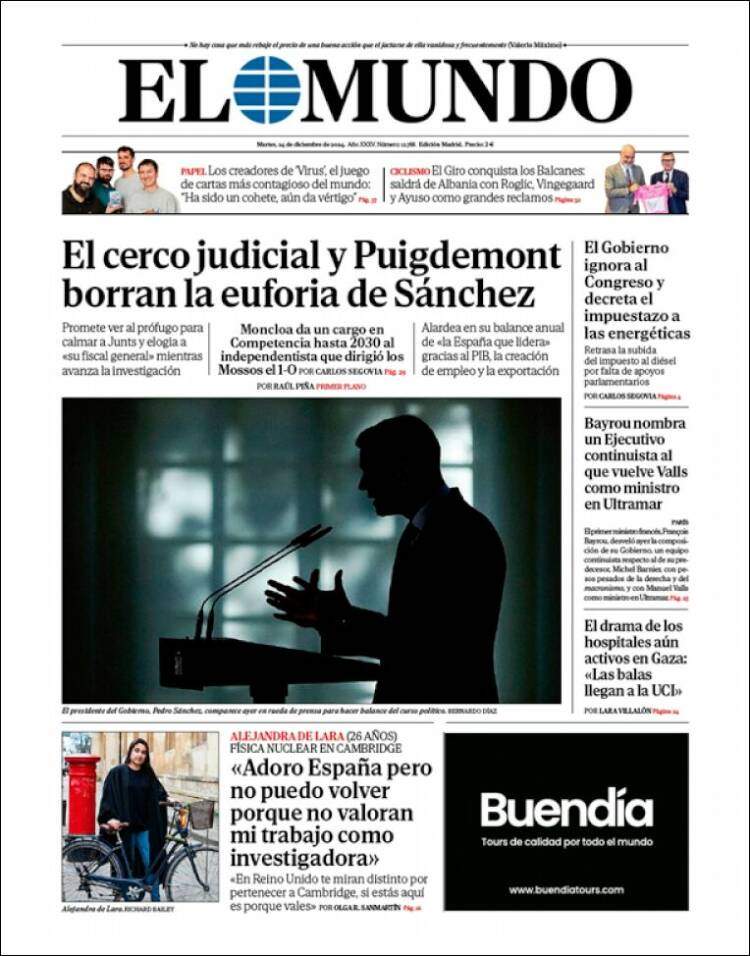 Portada 'El Mundo' Portada 'El Mundo'
