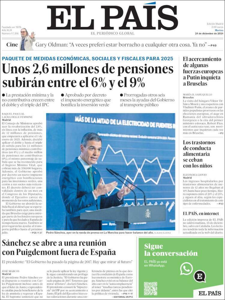 Portada 'El País' Portada 'El País'
