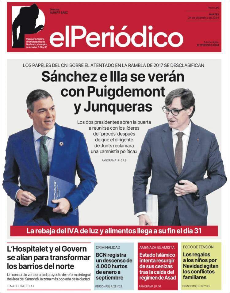 Portada 'El Periódico' Portada 'El Periódico'