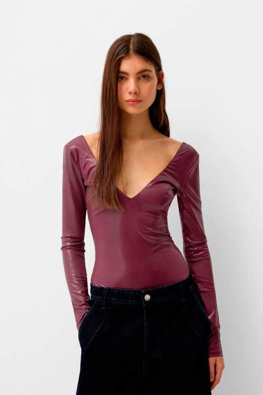 Body manga larga cuello pico1 Body manga larga cuello pico1