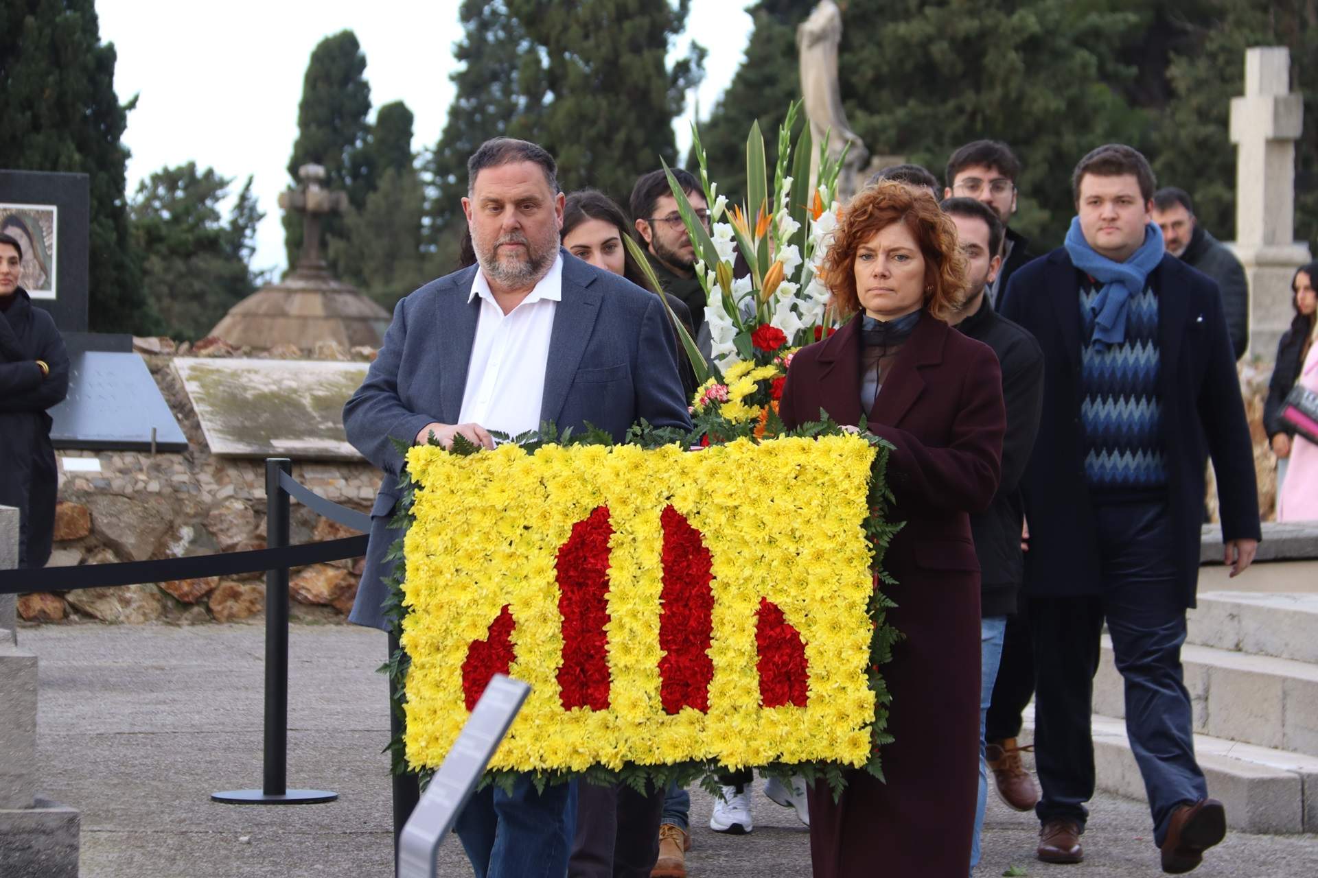 ERC y Junts cargan contra el mensaje del Rey en la ofrenda a Macià: "No está habilitado para exigir serenidad"