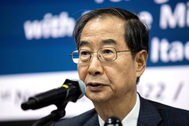 El president interí de Corea Han Duck soo El president interí de Corea Han Duck soo