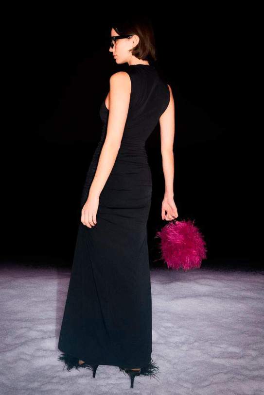 Vestit midi frunzit Vestit midi frunzit