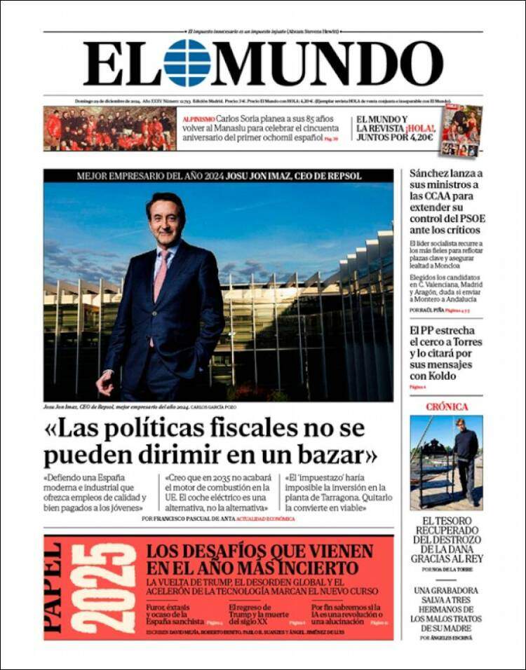 El Mundo, 29 desembre El Mundo, 29 desembre