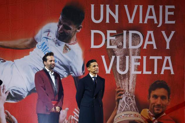 Jesús Navas durant l'homenatge / Foto: EFE Jesús Navas durant l'homenatge / Foto: EFE