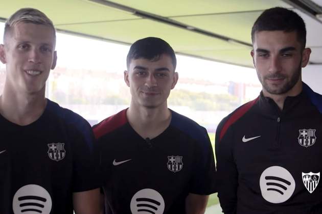 Homenatge Jesús Navas, Pedri, Olmo, Ferran / Foto: Sevilla FC (Youtube) Homenatge Jesús Navas, Pedri, Olmo, Ferran / Foto: Sevilla FC (Youtube)