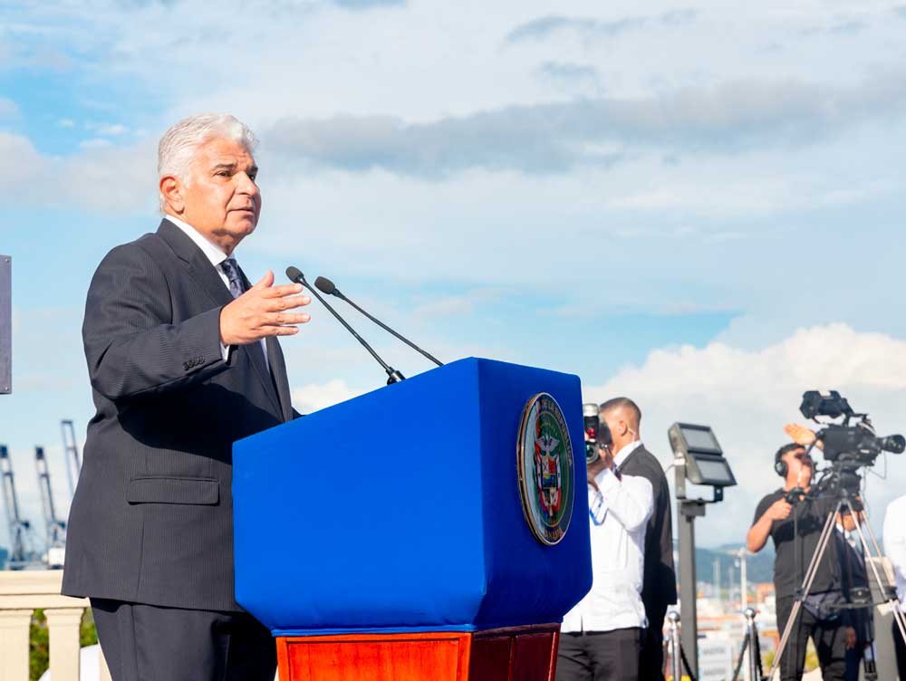 Presidente de Panamá, José Raúl Mulino (Canal de Panamá) Presidente de Panamá, José Raúl Mulino (Canal de Panamá)