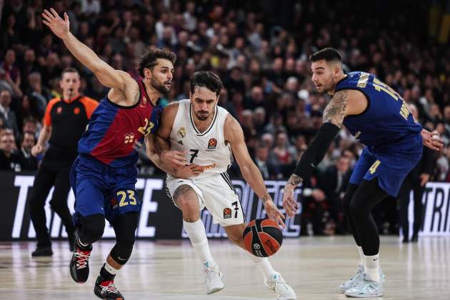 Raúl Neto Facu Campazzo Willy Hernangómez Barça Madrid / Foto: Europa Press Raúl Neto Facu Campazzo Willy Hernangómez Barça Madrid / Foto: Europa Press