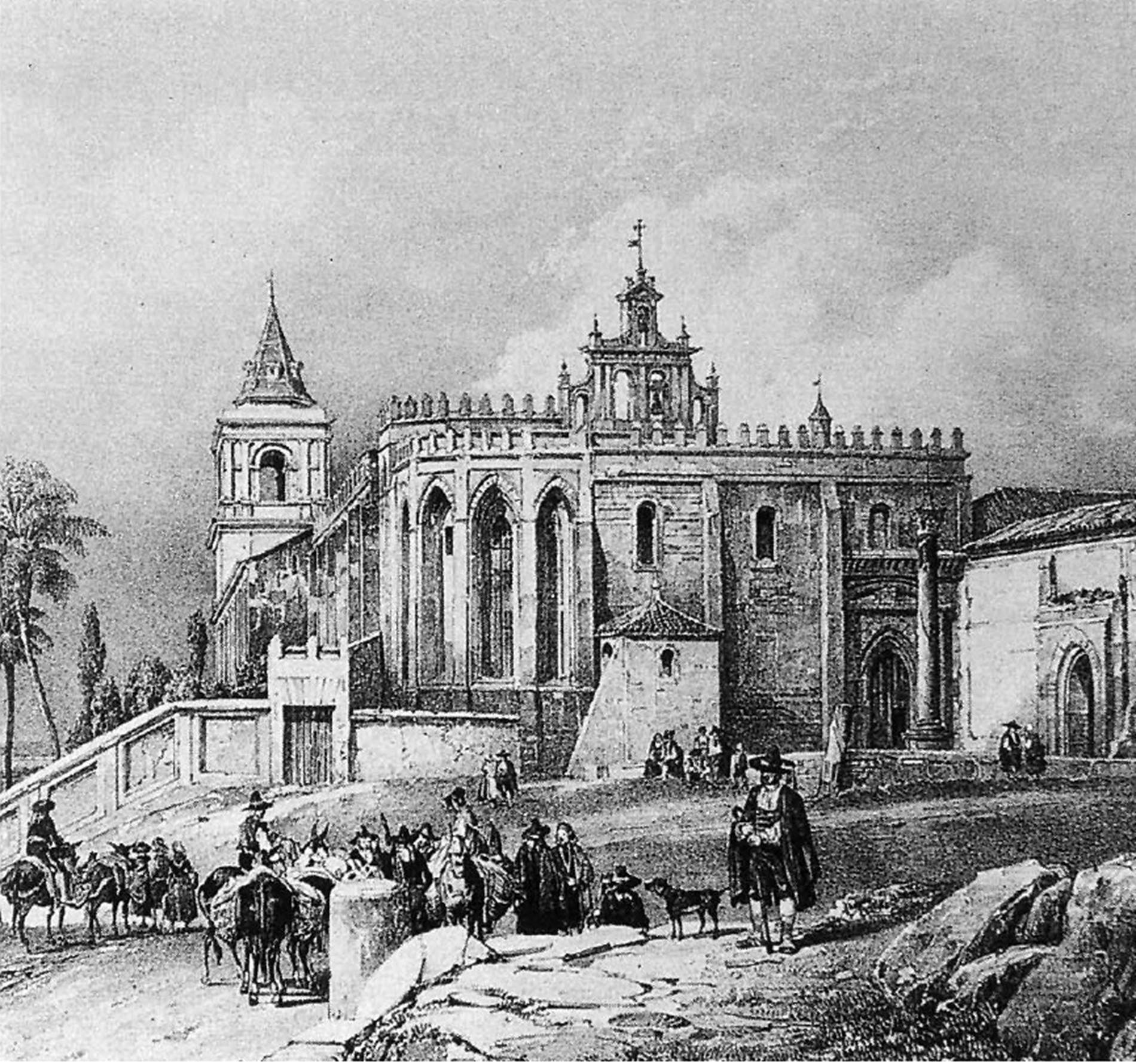 Grabado del Monasterio de San Isidoro del Campo (siglo XVIII). Fuente Junta de Andalucía Grabado del Monasterio de San Isidoro del Campo (siglo XVIII). Fuente Junta de Andalucía
