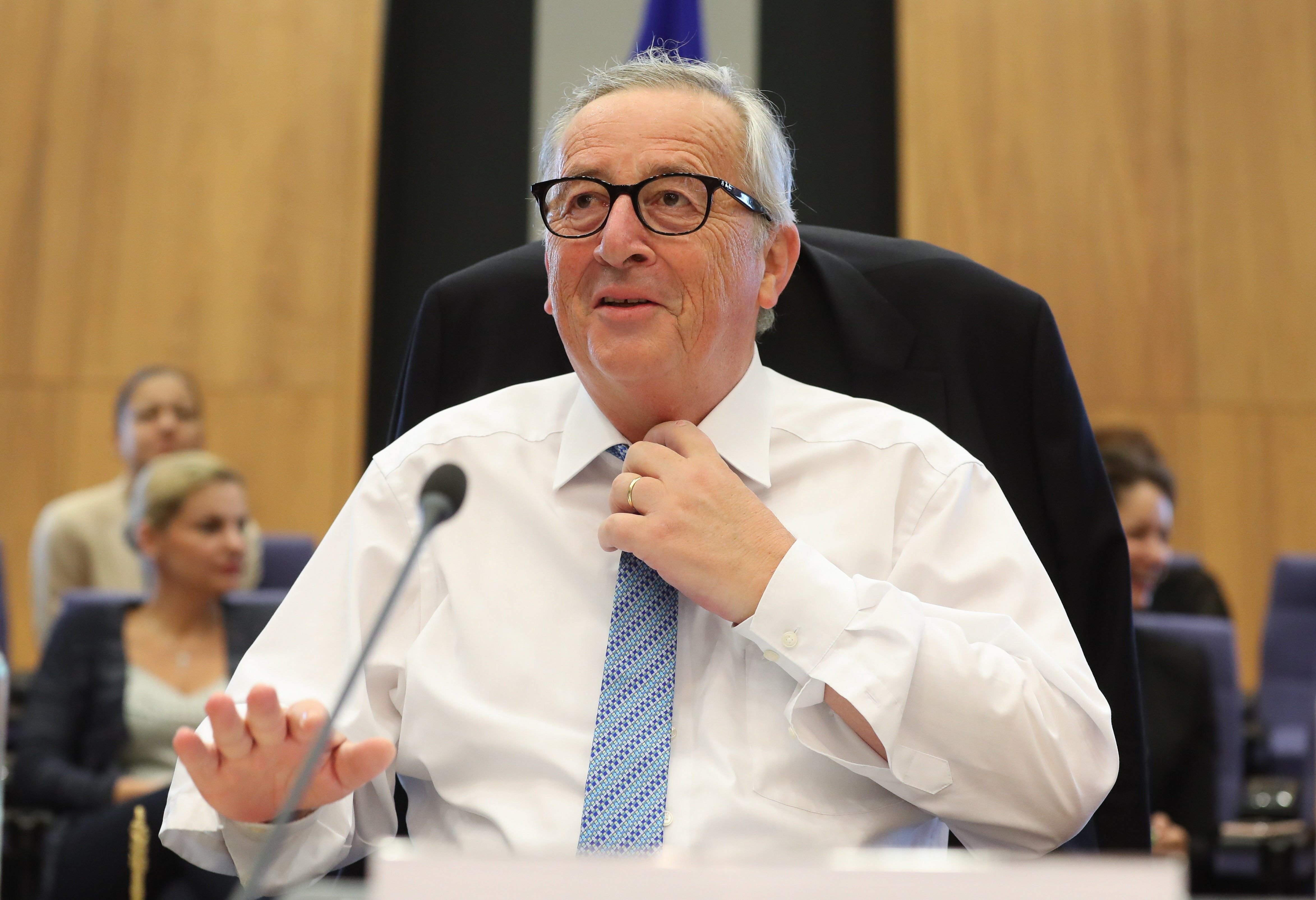 Juncker recalls Czechoslovakia's 1918 independence (and is asked about Catalonia)