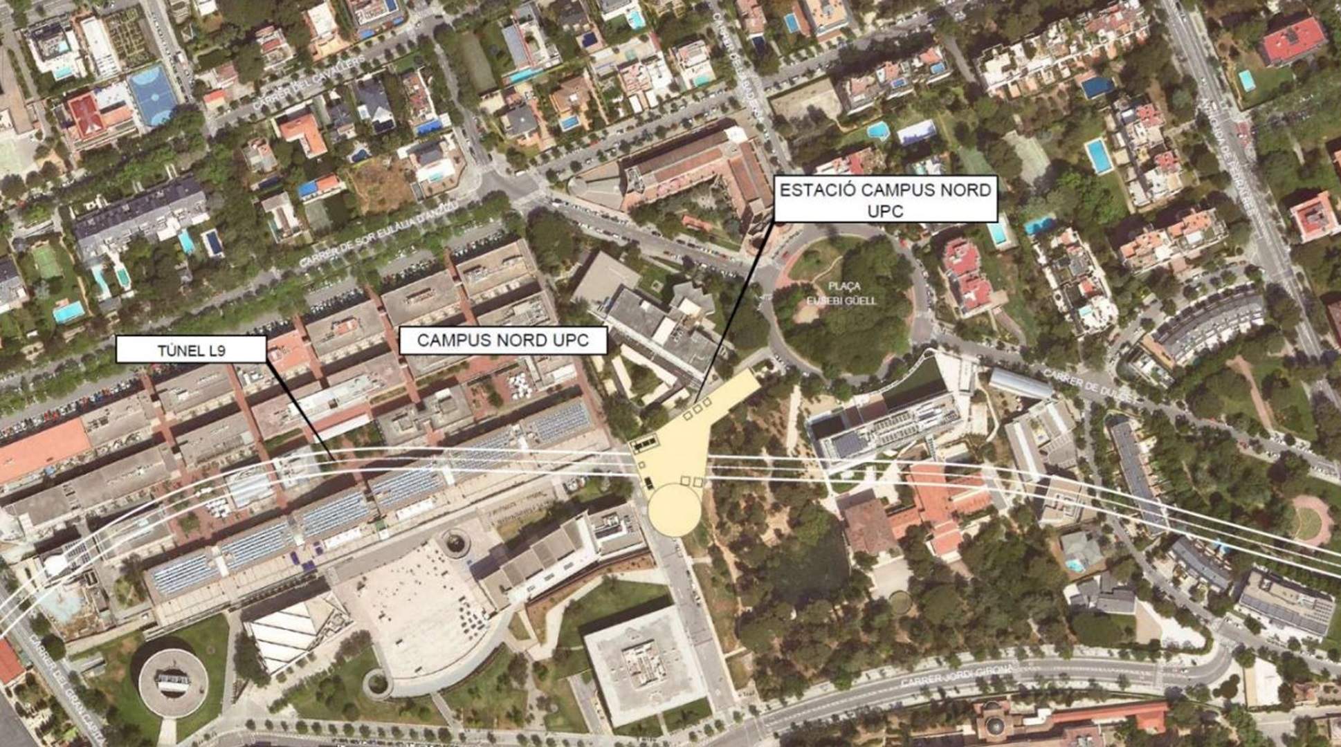 Comencen les obres d'una futura estació del tronc central de l’L9 del Metro de Barcelona