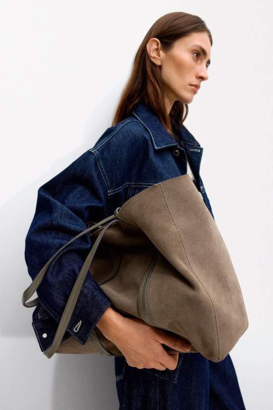 Bolso shopper de piel con bolso removible2 Bolso shopper de piel con bolso removible2